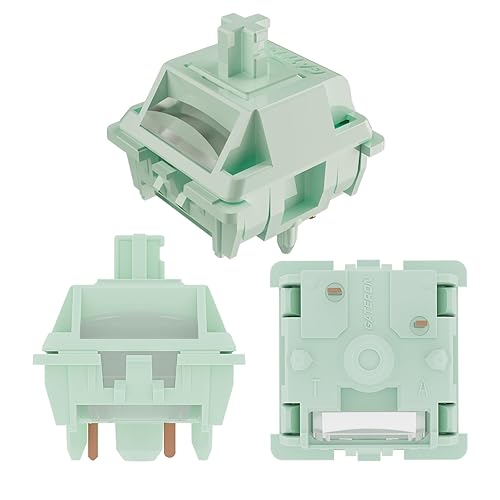 Gateron Coral Dual-Stage Spring Keyboard Switches,43gf 5-Pin RGB SMD Factory Pre-Lubed Linear Switch for MX Mechanical Gaming Keyboard(108Pcs) - Poueer