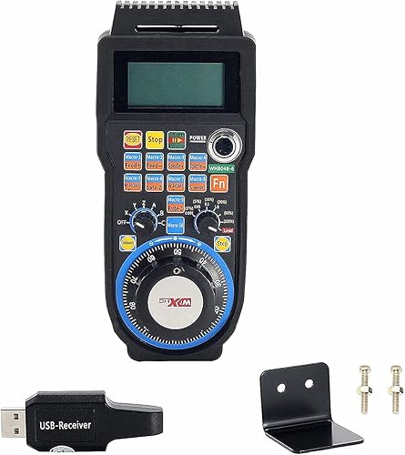 CNCTOPBAOS 6 Axis USB Wired Mach3 Handwheel MPG,Remote Hand Control E-Stop,CNC Router Electronic Manual Pulse Generator Controller for CNC Milling Lathe Engraving Machine LHB04B-6 - Poueer