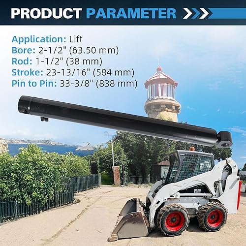 7117667 Hydraulic Lift Cylinder Compatible with Bobcat S205 S175 S185 T190 773 Skid Steer Loader - Poueer