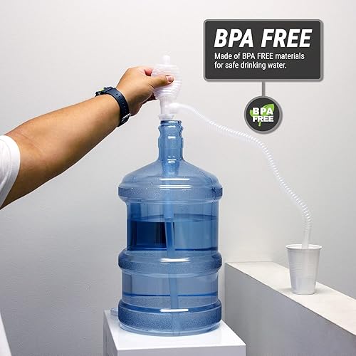 TERA PUMP New Lightweight Water Pump (BPA-Free) Easy to Carry & Food Grade, Fast Siphon, Emergency, Survival Disaster, Hand Transfer for Drinking Water, Fuel etc. - Poueer