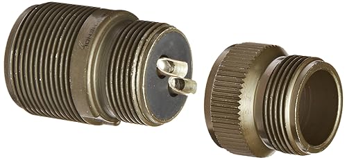 Amphenol Industrial MS3101A16-11S Circular Connector Socket, General Duty, Non-Environmental, Threaded Coupling, Solder Termination, Cable Connecting Plug, 16-11 Insert Arrangement, 16 Shell Size, 2 Contacts - Poueer