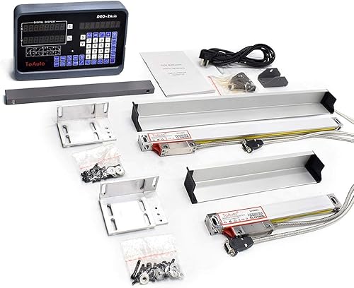 6' 24' 2 Axis Digital Readout DRO Display 5um Precision Linear Scale Encoder 150mm 600mm for CNC Wire Milling Cutting Machine - Poueer