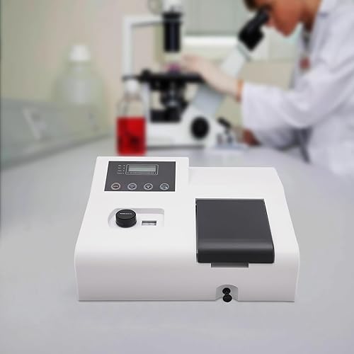 DNYSYSJ Visible Spectrophotometer 4 LDC 721 Digital Wavelength Lab Visible Wavelength Range 350 to 1020nm Wave Tungsten Lamp Laboratory Equipment 110V Photometer - Poueer