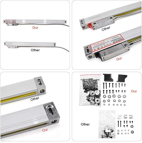 6' 24' 2 Axis Digital Readout DRO Display 5um Precision Linear Scale Encoder 150mm 600mm for CNC Wire Milling Cutting Machine - Poueer
