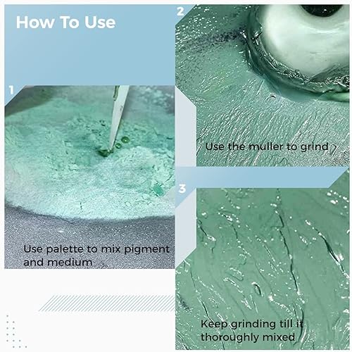 Paint Making Pestle Pigment Grinder For Grinding: Glass Muller Flat Bottom Clear - Poueer