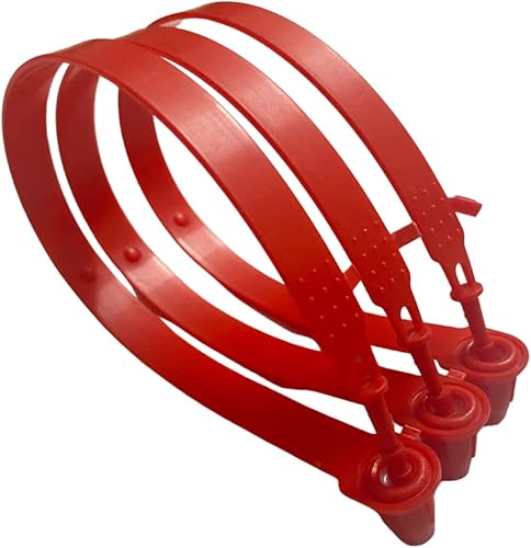 ZWY 1000 PCS Red Plastic Truck Seals Numbered Shipping Seals Security Seals for Container Cargo Trucks - Poueer