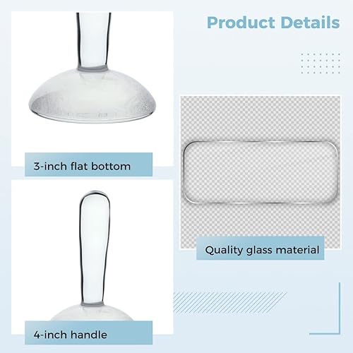 Paint Making Pestle Pigment Grinder For Grinding: Glass Muller Flat Bottom Clear - Poueer