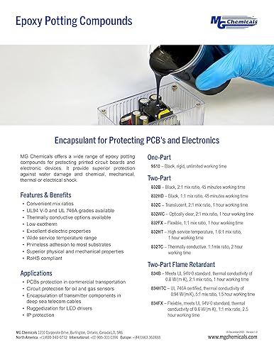 MG Chemicals - 832B-3L Black Epoxy Encapsulating and Potting Compound - Poueer