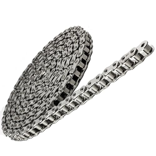 Jeremywell 60SS Stainless Steel Roller Chain 10 Feet with 2 Connecting Links - Poueer