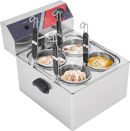 Commercial Pasta Cooker Electric Noodle Cooking Machine 4 Holes Pasta Cooker with Noodle Filter Temperature Adjustable Noodle Dumpling Maker For Restaurants Homes (4 Holes) - Poueer