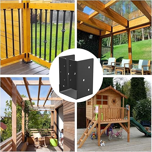 12PCS Concealed Joist Hangers, Concealed Flange Light Joist Hanger for Wood Rail, 2”x 4” Q235 Steel Joist Brackets - Poueer