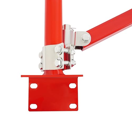 Wall Mount Jib Crane, 440lbs Capacity Wall Mount Hoist Bracket, 180° Swing Alloy Steel Heavy Duty Crane Support Arm Swing Arm Crane Bracket (Red) - Poueer