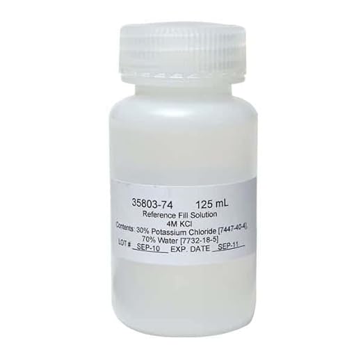 Oakton AO-35803-73 Oakton Reference fill solution, 4 M KCl saturated with AgCl, 125 mL bottle - Poueer