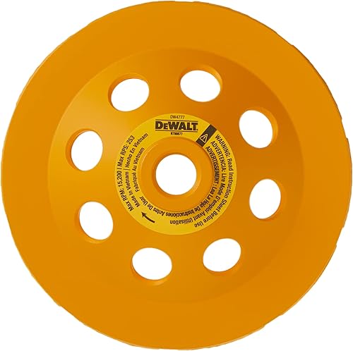 DEWALT Concrete Grinding Wheel, Double Row, Diamond Cup, 5-Inch (DW4777) - Poueer