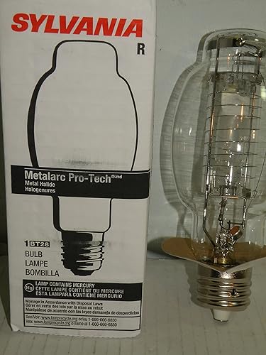 SYLVANIA 64507 - 320 Watt - BT28 - METALARC - Pulse Start - Metal Halide - Unprotected Arc Tube - 4300K - Mogul Base - ANSI M154/E or M132/E - Base Up Burn - MS320/PS/BU-HOR - Poueer