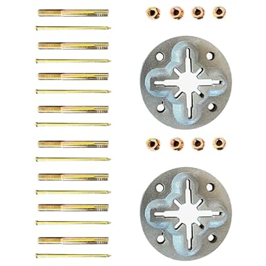 Lot 2 Auto Body Floor Anchor Pot Set DIY 10 Ton Hold Chain Slots In Ground Slot (2) - Poueer