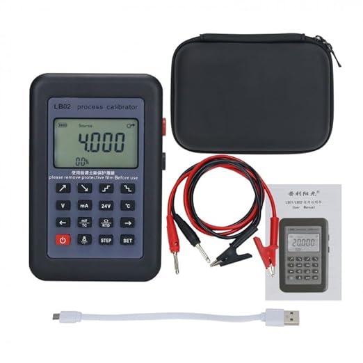 New LB02A Process Calibrator Color LCD with Frequency RTD PT100 Thermocouple mV 0-10V 4-20mA Signal Generator Function (LB02A) - Poueer