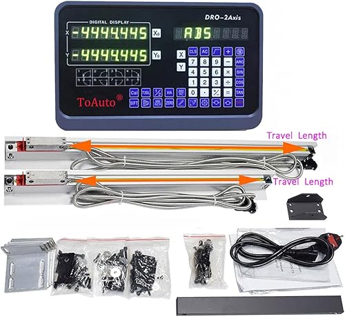 6' 24' 2 Axis Digital Readout DRO Display 5um Precision Linear Scale Encoder 150mm 600mm for CNC Wire Milling Cutting Machine - Poueer
