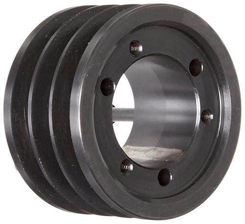 Martin 3 3V 412 SH Hi-Cap QD Sheave, 3V Belt Section, 3 Grooves, SH Bushing required, Class 30 Gray Cast Iron, 4.12' OD, 6022 max rpm, 4.07' Pitch Diameter - Poueer