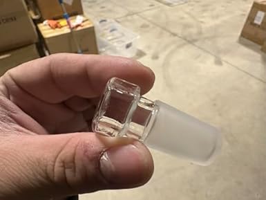 stonylab Glass Hex Head Hollow Glass Stopper, Hexagonal Head Glass Hollow Stopper for 24/40 Outer Joint Glass with Closed Bottom (5 Packs) - Poueer