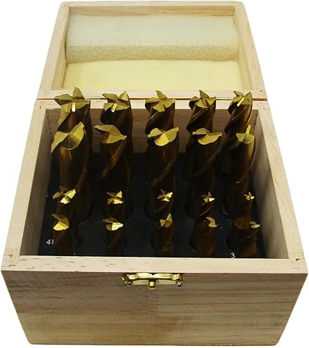 JET 20-Piece TiN-Coated Single End Mill Set (650211) - Poueer