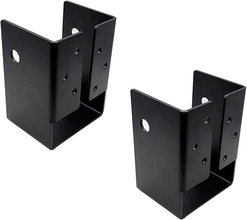 12PCS Concealed Joist Hangers, Concealed Flange Light Joist Hanger for Wood Rail, 2”x 4” Q235 Steel Joist Brackets - Poueer