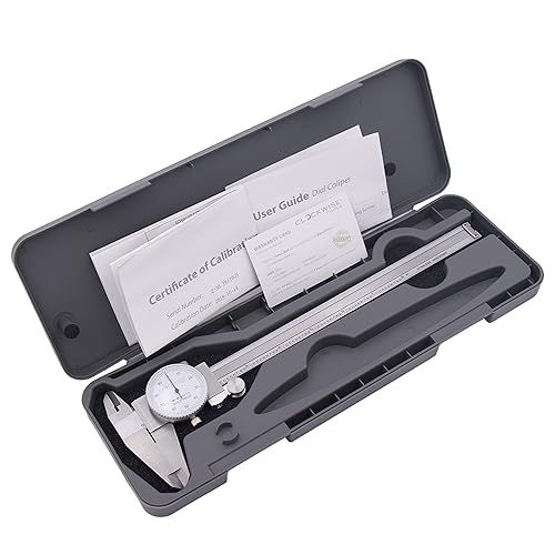 DDLR-0805 Pro Dial Caliper 0-8 Inch Double Shock Proof Stainless Steel Body SAE Measuring Tool - Poueer