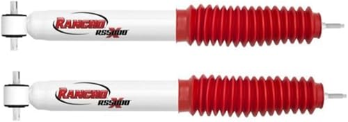 RS5000X Series Set of Front & Rear Shocks fits 1997 2006 Wrangler TJ with 2.5' Lift - Accommodates Larger Wheels - Includes TrendsAuto Decal - Poueer