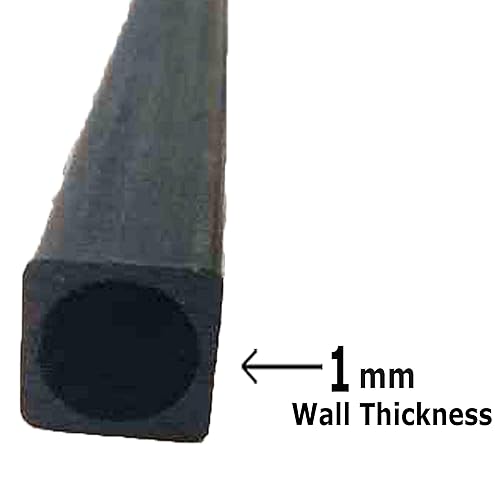 (2) 6mm x 6mm x 1000mm - Pultruded Carbon Fiber - Square Tube-Round Center- RC Hobbies, Drones, Special Projects- RC - (2) Tubes - Poueer