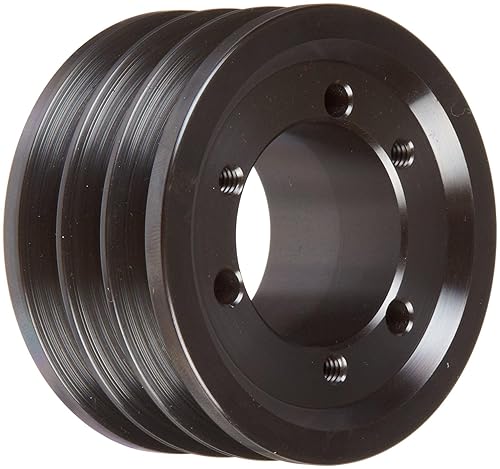 Martin 3 3V 412 SH Hi-Cap QD Sheave, 3V Belt Section, 3 Grooves, SH Bushing required, Class 30 Gray Cast Iron, 4.12' OD, 6022 max rpm, 4.07' Pitch Diameter - Poueer