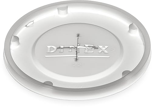 DINEX DX1191ST8714 Disposable Lid with Straw Slot for CFS Stackable and Louis Tumblers, 0.5' Height, 2.62' Width, 2.62' Length, Polystyrene, Translucent (Pack of 1000) - Poueer