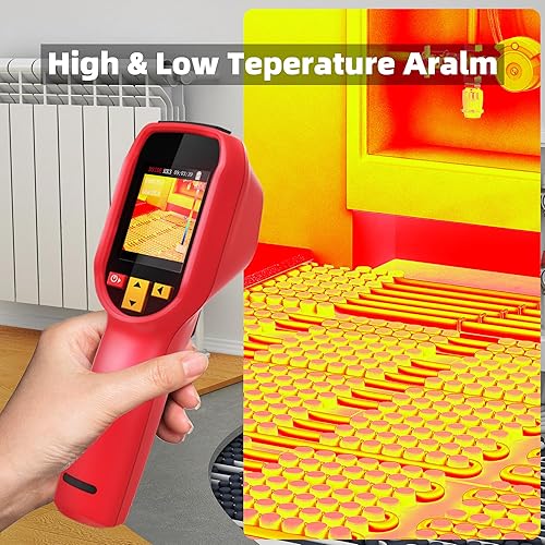 BSIDE Thermal Imaging Camera 240 x 240 Resolution Handheld Infrared Camera, 15 Thermal Palettes with 320 x 240 Full-Viewing TFT LCD for Home Inspection HVAC Electrical, 25Hz Refresh Rate, -4℉~1022℉ - Poueer