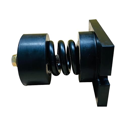 Cup Spring Mount Isolator, Steel Unhoused Spring Mount Vibrationv 1322 lbs Capacity, 1' Deflection (Black, Pack of 4) - Poueer