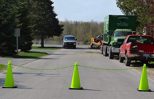Mr. Chain Plastic Barrier Chain, Yellow, 3-Inch Link Diameter, 100-Foot Length (80002-100) - Poueer