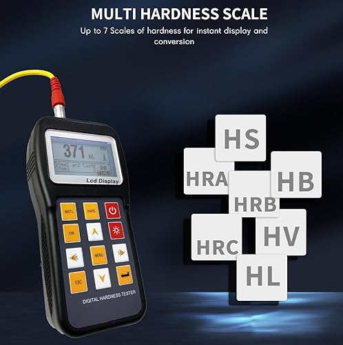 Portable Brinell Hardness Tester KH180,can be Freely Converted to All Hardness Systems (HL, HB, HRB, HRC, HRA, HV, HS) Without Calculation - Poueer