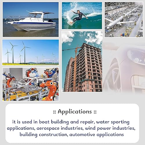 1 Pc Fiberglass Cloth 6 Oz - 39.3 Inches x 36 Feet / 12 Yd Long - E-Glass Plain Weave - Fiberglass Sheet - Fiberglasses Cloth - Woven Fabric for Boat RC Plane Auto Car Surfboard Tub Pool Repair - Poueer