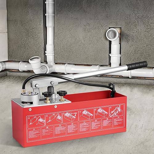 VEVOR Test Pump, Pressure Test Pump, Filling Pump, Pressure Test Pump, Hydrostatic Test Pump, Hydraulic Pressure Test Pump, 25 Bar / 2.5 MPa Water Pressure Tester, 12 L Tank Volume - Poueer