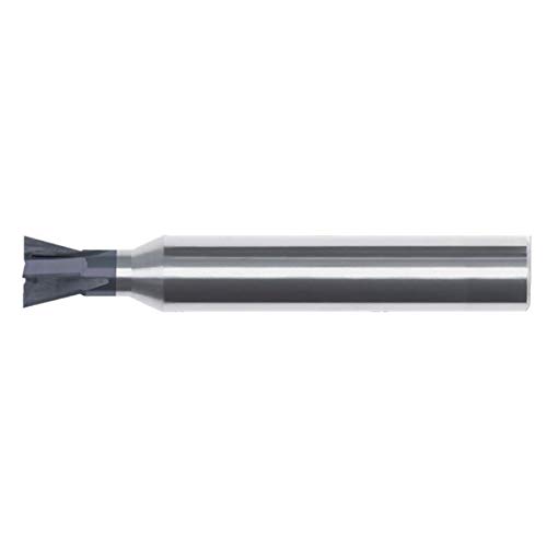 1/2 Solid Carbide Dovetail Cutter, 6 Teeth, 15° Angle Per Side, AlTiN Coated .3200 Cutter Width - RDC861020A - Poueer