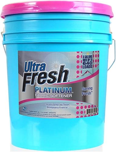 Ultra Fresh Platinum Fabric Softener Up to 640 Loads, Tropical Escape, 5 Gallon - Poueer