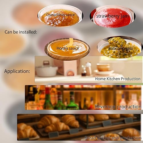 Condiment Pump Dispenser, Stainless Steel Ketchup Pump Dispenser with Measuring Jigger Set-Detachable Leak-Proof Design|for Sauce Honey Syrup Dressing|Commercial & Home Kitchen Use (2L-4jars) - Poueer