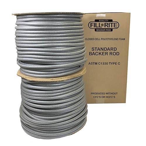 Foam Pre-Caulking Filler Rope Backer Rod Roll Bulk, 1100 Feet Length x .75 Inch Width, Grey filler rope - Poueer