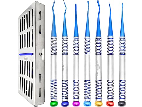 ARTMAN INSTRUMENTS Mini Root Elevator in Stainless Steel Cassette Proximators Luxating Elevators PDL Root Elevators 7 Pcs - Poueer