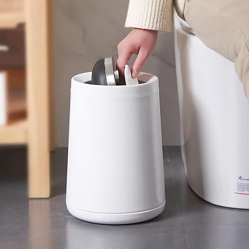 10 L/3 Gallen,Gold Small Trash Can for Bathroom,Brushed Stainless Steel Garbage Can with Flipping Lid,for Bathroom,Living Room,Bedroom,Hotel,Conference Room(Gold) - Poueer