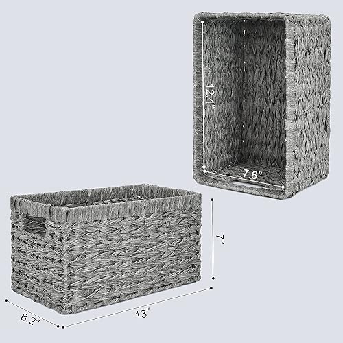 GRANNY SAYS Bundle of 2-Pack Wicker Baskets & 2-Pack Wicker Shelf Baskets - Poueer
