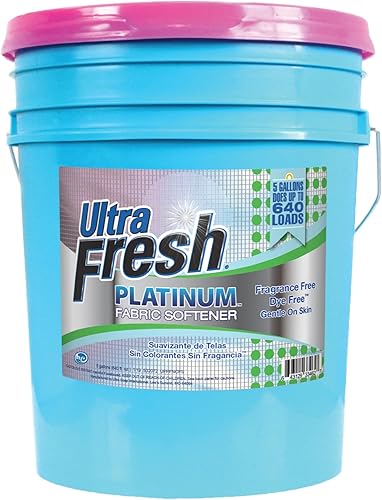 Ultra Fresh Platinum Fabric Softener Up to 640 Loads, Tropical Escape, 5 Gallon - Poueer