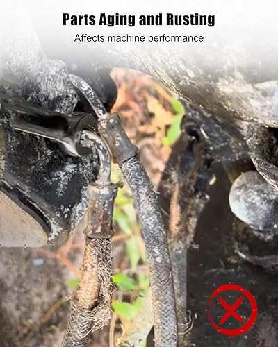 Hydraulic Ram Cylinder Hose Kit Fit for Mercruiser Alpha One with Trim Cylinder(15-9/16') and Bravo 1 2 3 X, Replace 32-864589 32-864588 32-99904Q, 4PCS - Poueer