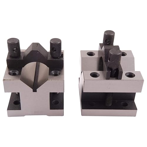 HHIP 3402-0002, 2-3/8 L X 2-3/8 W X 2 H Precision V-Block & CLAMP Set - Poueer