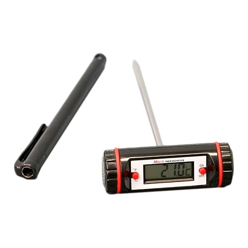 Thermco ACC320DIG 'T' Handle Digital Thermometer, 5' Stem Length, 1-1/2' Dial Size, -50°C to 150°C (-58°F to 302°F) Range, +/-1.0°C Accuracy - Poueer