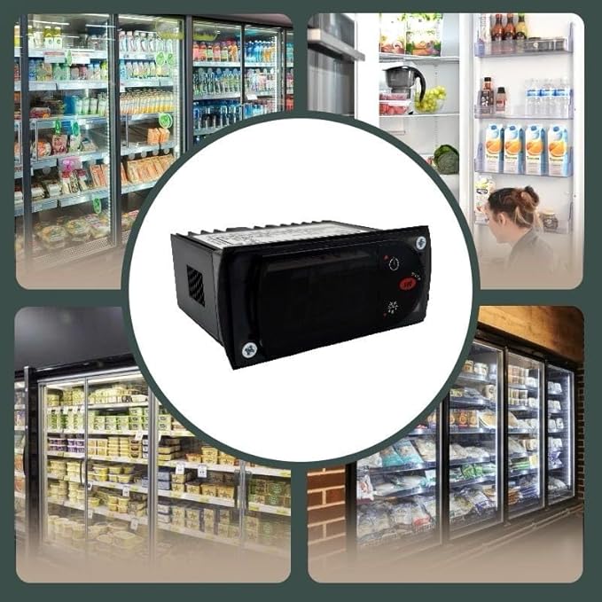 PJEZS0H100 Digital Temperature Controller Digital Thermostat with Temperature Sensor Probe 115V for Carel and All Refrigerator Types for Carel Temperature Controller - Poueer