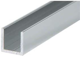 92' Long - Anodized Aluminum U-Channel 6063 Alloy T-6 Temper (3/4' Channel) - Poueer